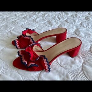 Loeffer Randall red Vera wedge heel size 8.5